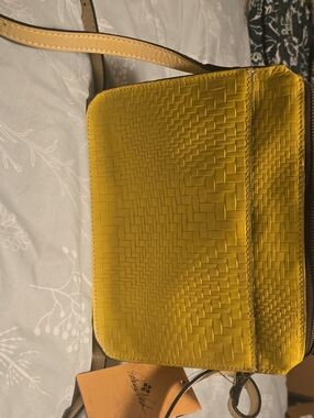 Patricia Nash Yellow Woven Crossbody Bag
